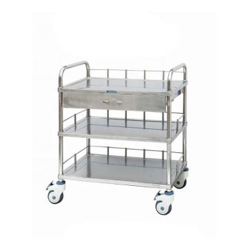 New Style Medical Appliances 304 Stainless Steel Surgical Instrument Trolley